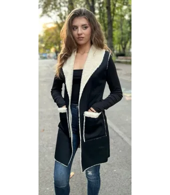 Vesta  imitatie cojocel neagra