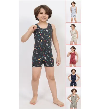 Set lenjerie Engros pentru baieti, boxeri + maieu, mix modele (3-4 ani)
