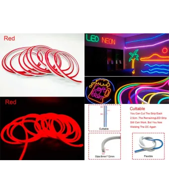 Neon decor auto 5m 12V rosu ENGROSS