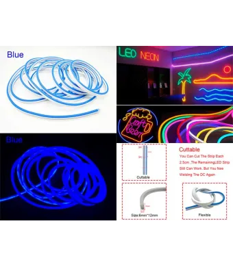 Neon decor auto 5m 12V albastru ENGROSS