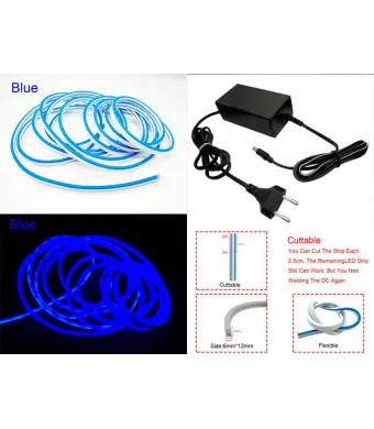 Neon decor auto 5m 12V/220V albastru ENGROSS