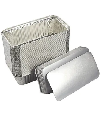 Caserola Aluminiu Chec + Capac,  22x11,5x6,5 cm, 813 111, Set 100buc