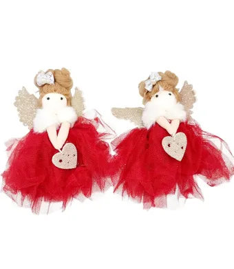 Decoratiune de Craciun deagatat papusele set engros 12/buc 15 cm