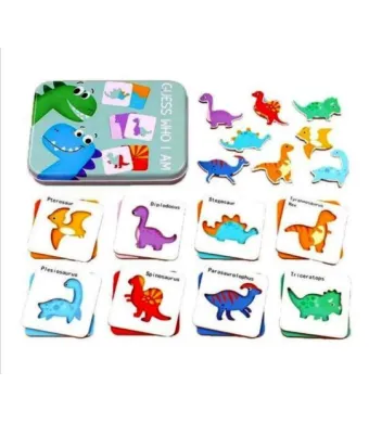 Puzzle dinozauri in cutie metalica 24 de piese Engros