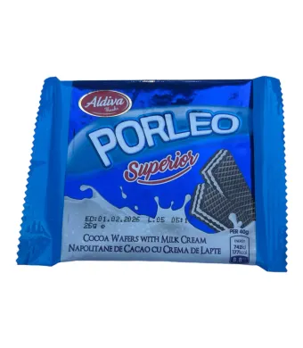 Napolitana en gross cu ciocolata si lapte 25 g (144 buc/bax