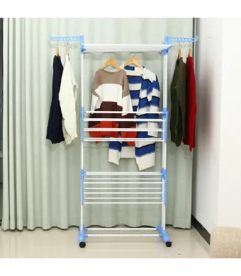 Uscator vertical, mobil si pliabil pentru rufe, cu suport umerase