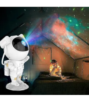 Proiector In Forma de Astronaut, Permite Proiectarea Stelelor sau Galaxiilor, Alb