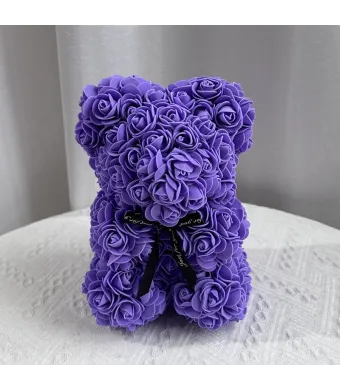 Ursulet din flori trandafiri de sapun 25 cm, Engross