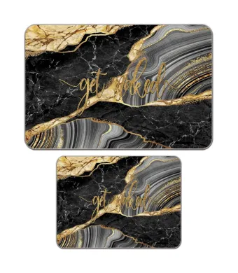 Set covoare baie 2 piese, antiderapante, 60x100/ 40x60 cm Engros (1 buc)