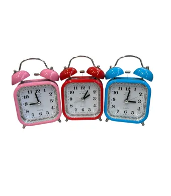 Ceas de masa pe baterii, cu lumina si alarma, diverse culori