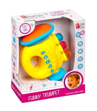 Jucarie bebelusi cu sunete si lumini,trompeta,Bam Bam, 18+ luni, Engross