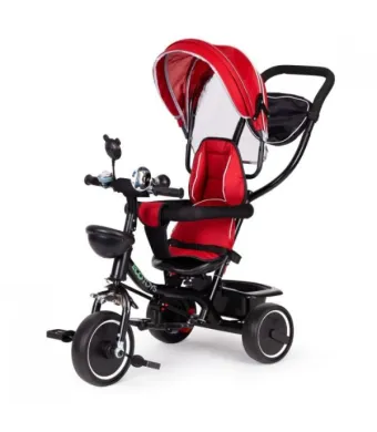 Tricicleta Multifunctionala pentru Copii 1-5 ani, Scaun rotativ 360°, Roti EVA, Control parental, Parasolar, Ecotoys Engros