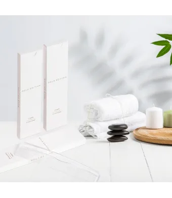Set pieptan hotel Gold Edition White