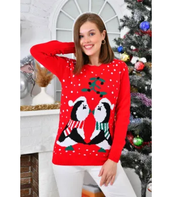 PULOVERE CRACIUN 2 PINGUINI EN-GROSS