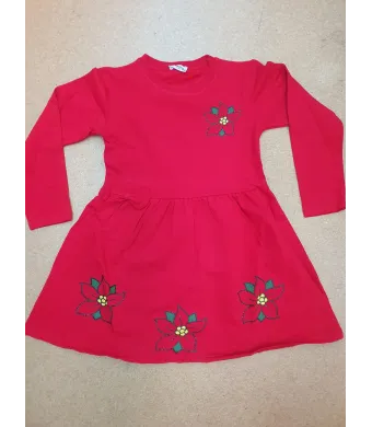 Rochie de Craciun Engros pentru fete, cu model imprimat