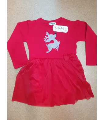 Rochie de Craciun Engros pentru fete, cu model imprimat