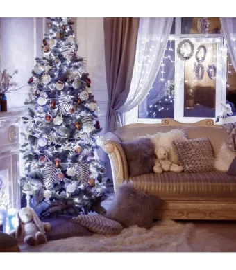 Instalaţie de Crăciun LED ENGROS alb 10m