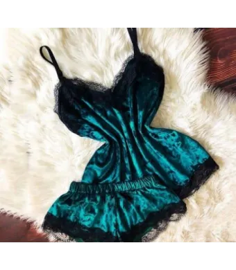 Pijamale sexy Engros pentru femei, 2 piese, cu dantela
