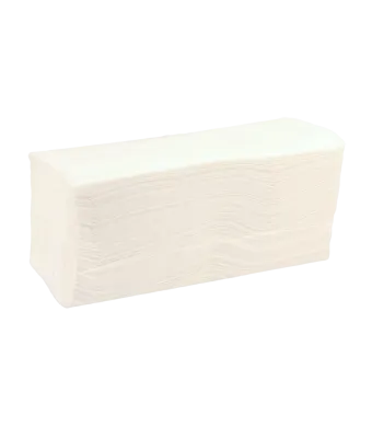 Prosop pliat tip “V”, gofrat, 2 straturi, alb, BAX Engros
