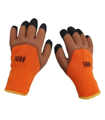 Manusi de Protectie cu Material Gros 10/set, Marimea 10, Maro Negru si Portocaliu Engros