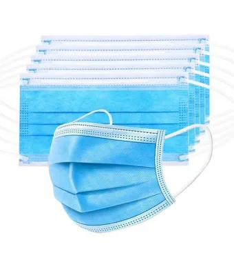 Set 50 bucăti Mască protectie 3 straturi 3 pliuri  Engros