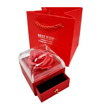 Gift Martisor sau Valentine*s Day  trandafir de sapun in cutiuta