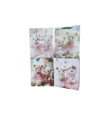 Pungi de cadou Engros, cu model imprimat de Craciun (30 x 40 x 12 cm)