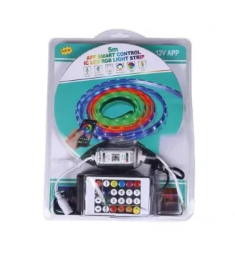 Banda led smart control  5m RGB WFI reactie sonora control vocal si din telecomanda ENGROS