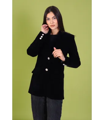Sacou LUCY din Catifea Neagra, Engros