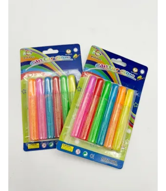 Lipici Engros cu sclipici, 10gr, diverse culori, set 6 tuburi