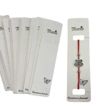 Cartoane martie pentru Bratari  set 100/buc 3.5 x 13 cm