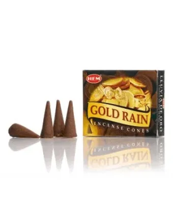 Conuri parfumate GOLD RAIN 10 buc, 12 cutii/set