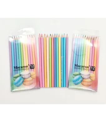 Creioane colorate Engros, set 12 buc, culori macaron
