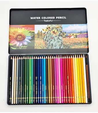 Set 36 Creioane Engros Acuarelă - Tastoful | Ambalaj Metalic Premium