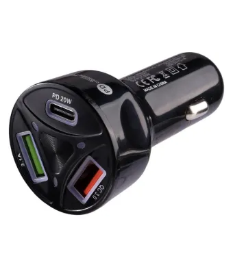 Adaptor Auto pentru Incarcare, 2 Porturi USB, 1 USB Type C Engros
