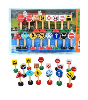 Set 16 indicatoare din lemn Engros