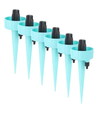Set 6 buc Picuratoare cu valva pentru irigare, Debit de apa reglabil, pentru plante de interior, PP, 16.5 cm Engros