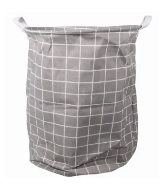 Cos pentru Rufe cu Manere, Impermeabil, Poliester, 40 x 50 cm,  80 Litri, Gri Engros