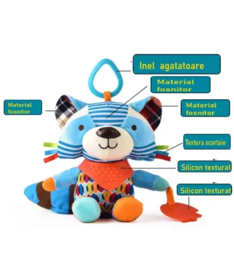 Raccoon cu texturi senzoriale pentru bebe Engros