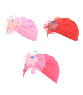 Set 10 Turban bebe imprimeu floral  PAMI, 52-54 cm, mix culori