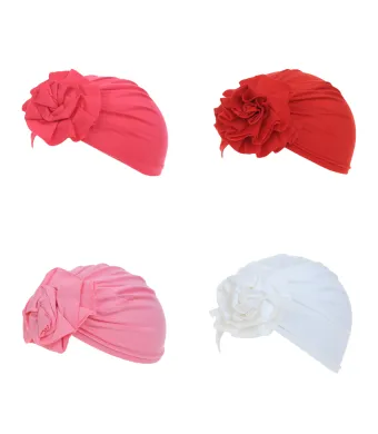Set 10 Turban bebe imprimeu floral  PAMI, 52-54 cm, mix culori
