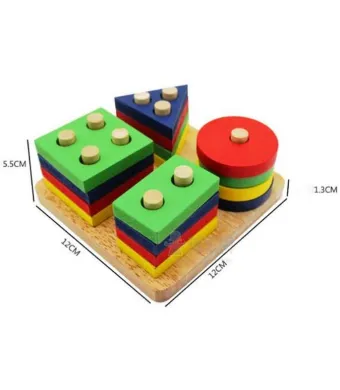 Montessori sortator 4 coloane din lemn Engros