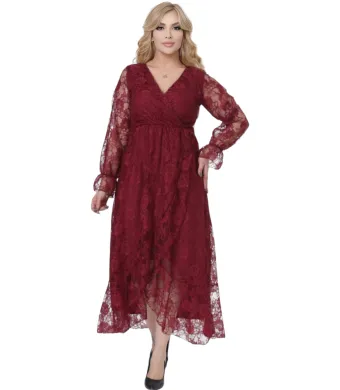 Rochie lunga Engros, pentru ocazii, din dantela, model elegant
