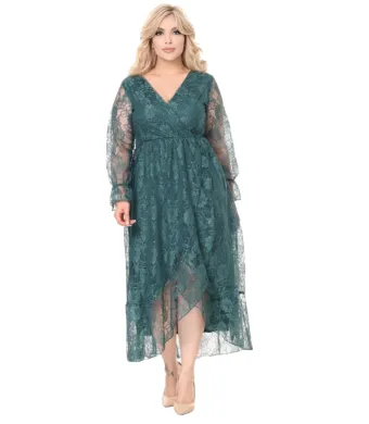 Rochie lunga Engros, pentru ocazii, din dantela, model elegant