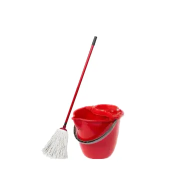 Mop Set galeata 12 L & mop cu coada metalică pentru pardoseli - mop 200 gr bumbac EN-GROSS