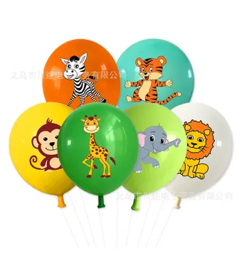 Baloane din Latex 10/Tipla Diverse Modele cu Animale, 30cm 12/set Engros
