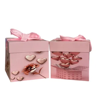 Cutie cadou engros cu fundă 12/set mix modele 11x11cm