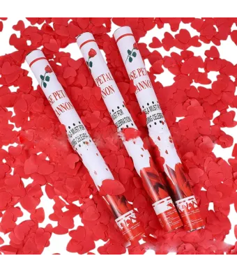 Tun Confetti cu Petale Rosii de Trandafir 80cm Engros