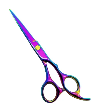 Foarfeca de tuns pentru saloane Engros, frizerie sau coafor, profesionala, cu lame ascutite, ideala in taierea parului si a varfurilor despicate, din otel inoxidabil cu o rezistenta excelenta, 16,5 cm, Multicolor, Regal Bliss ®