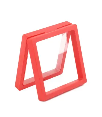 Set 10 cutii pentru bijuterii engros 9cm transparente rosu